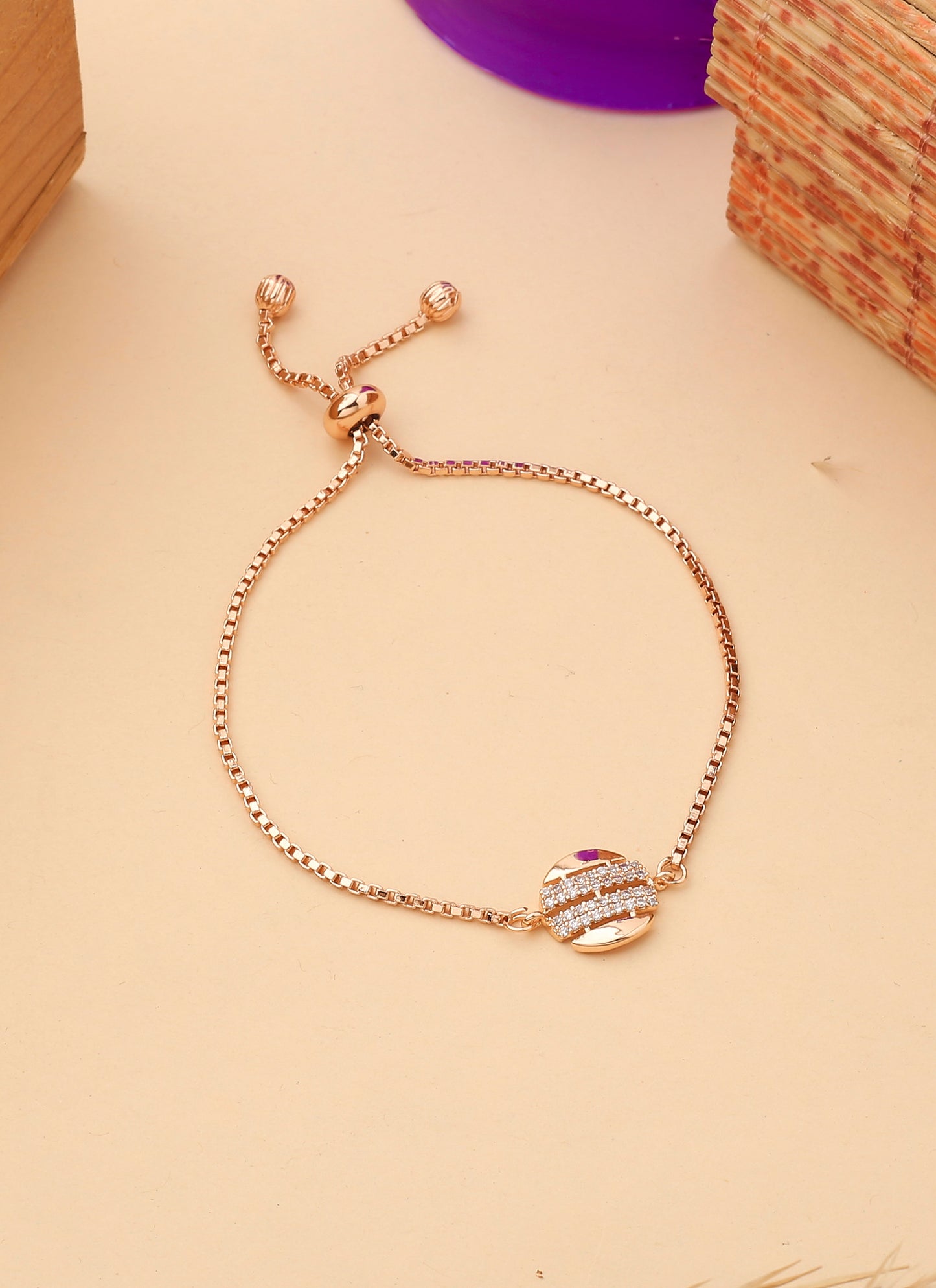 Rose Gold American Diamond Bracelet
