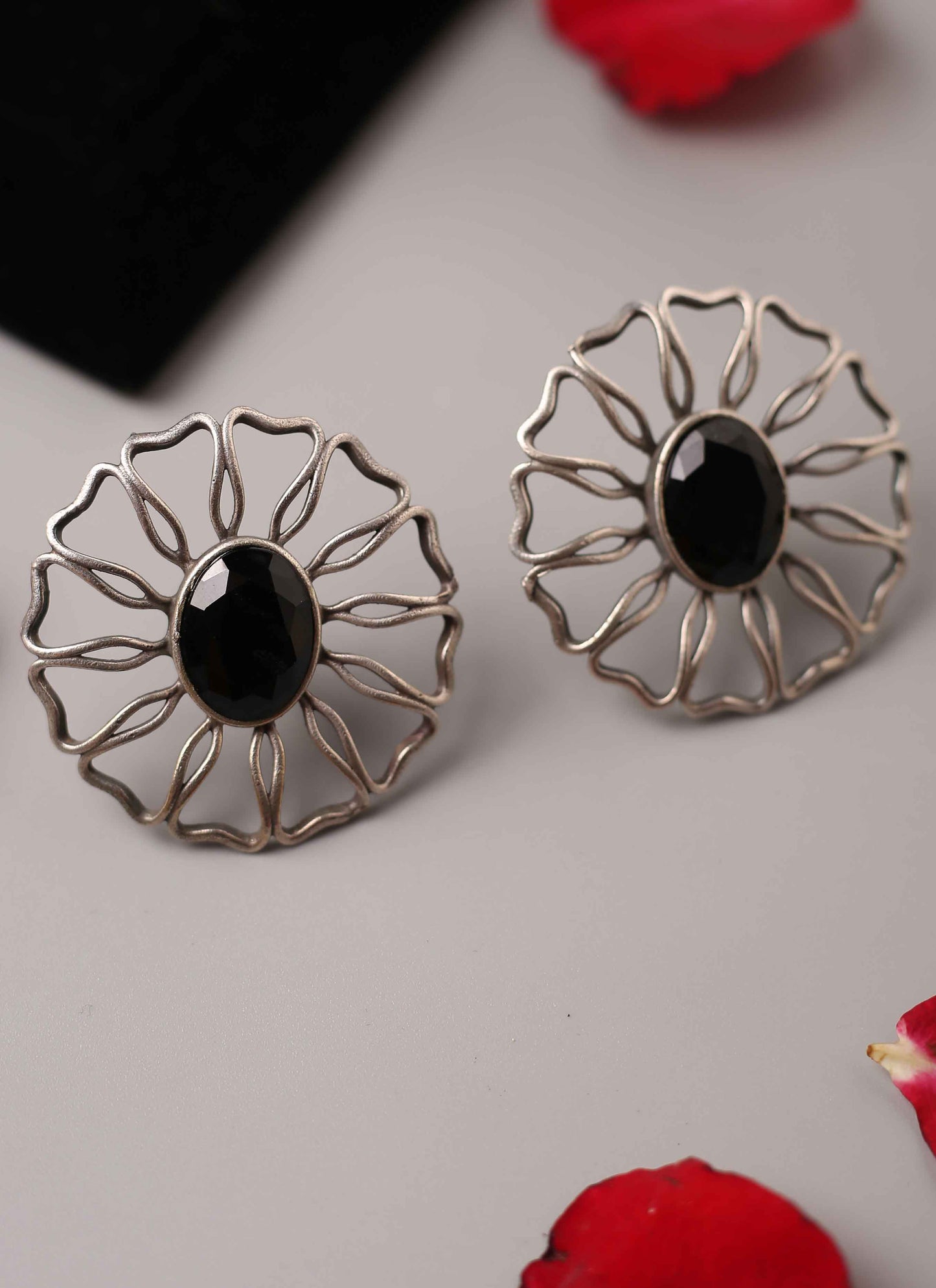 Black Stone Earrings