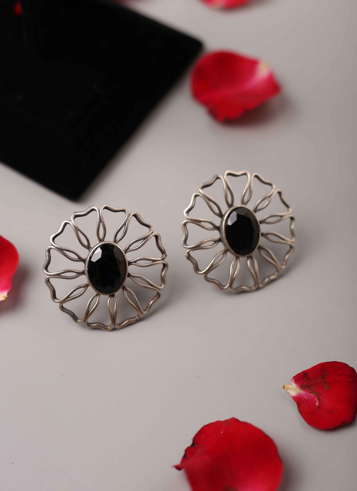 Black Stone Earrings