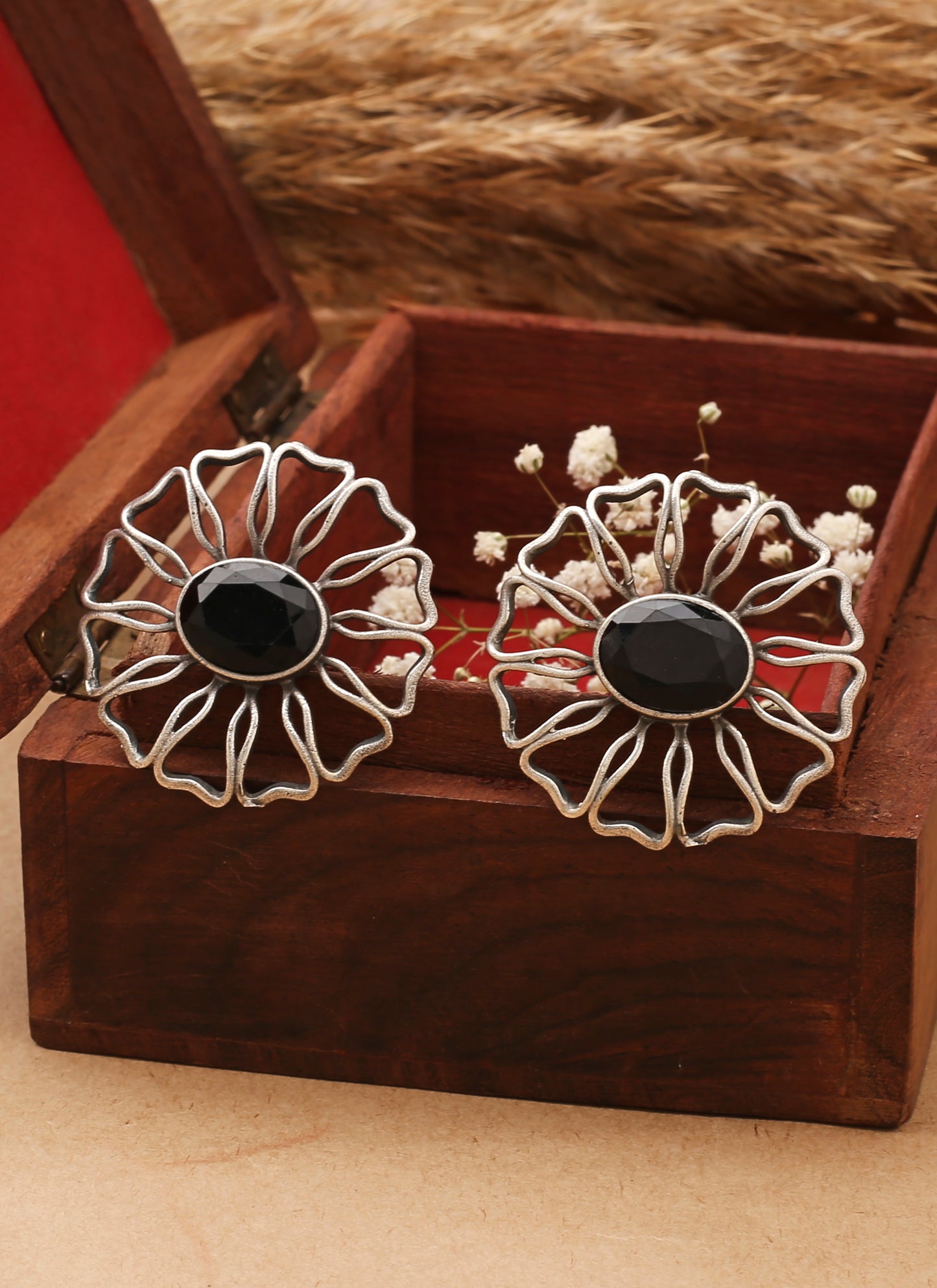 Black Stone Earrings