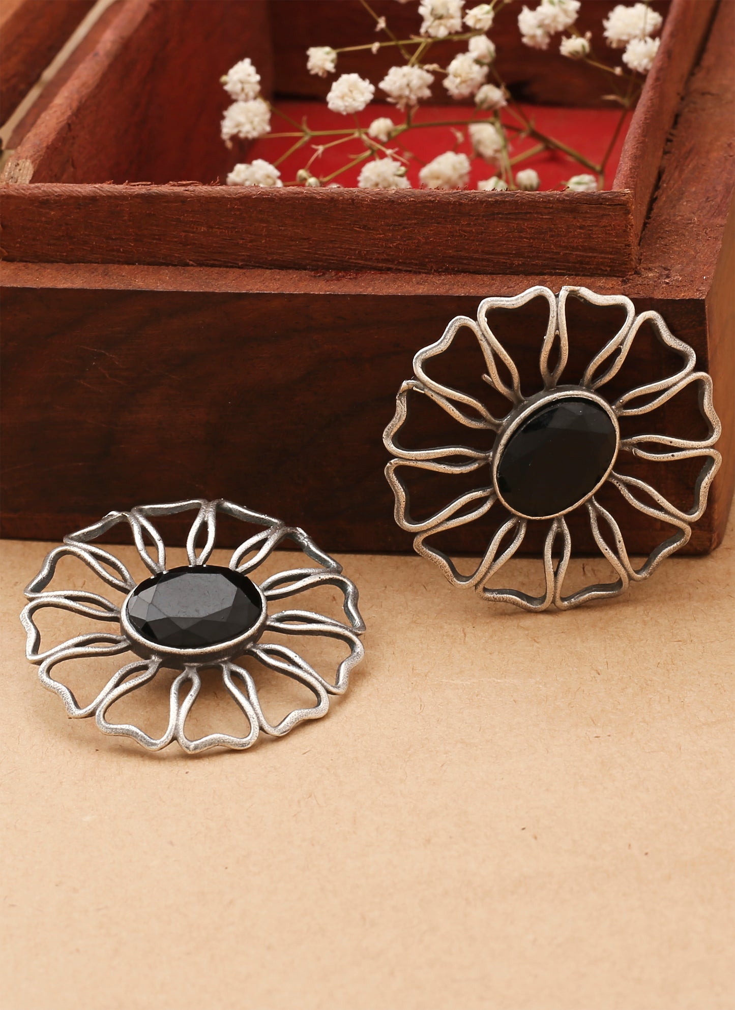 Black Stone Earrings