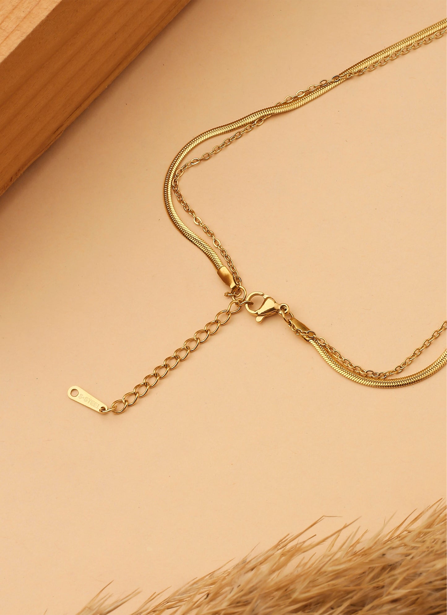 Gold Plated Chain with Love