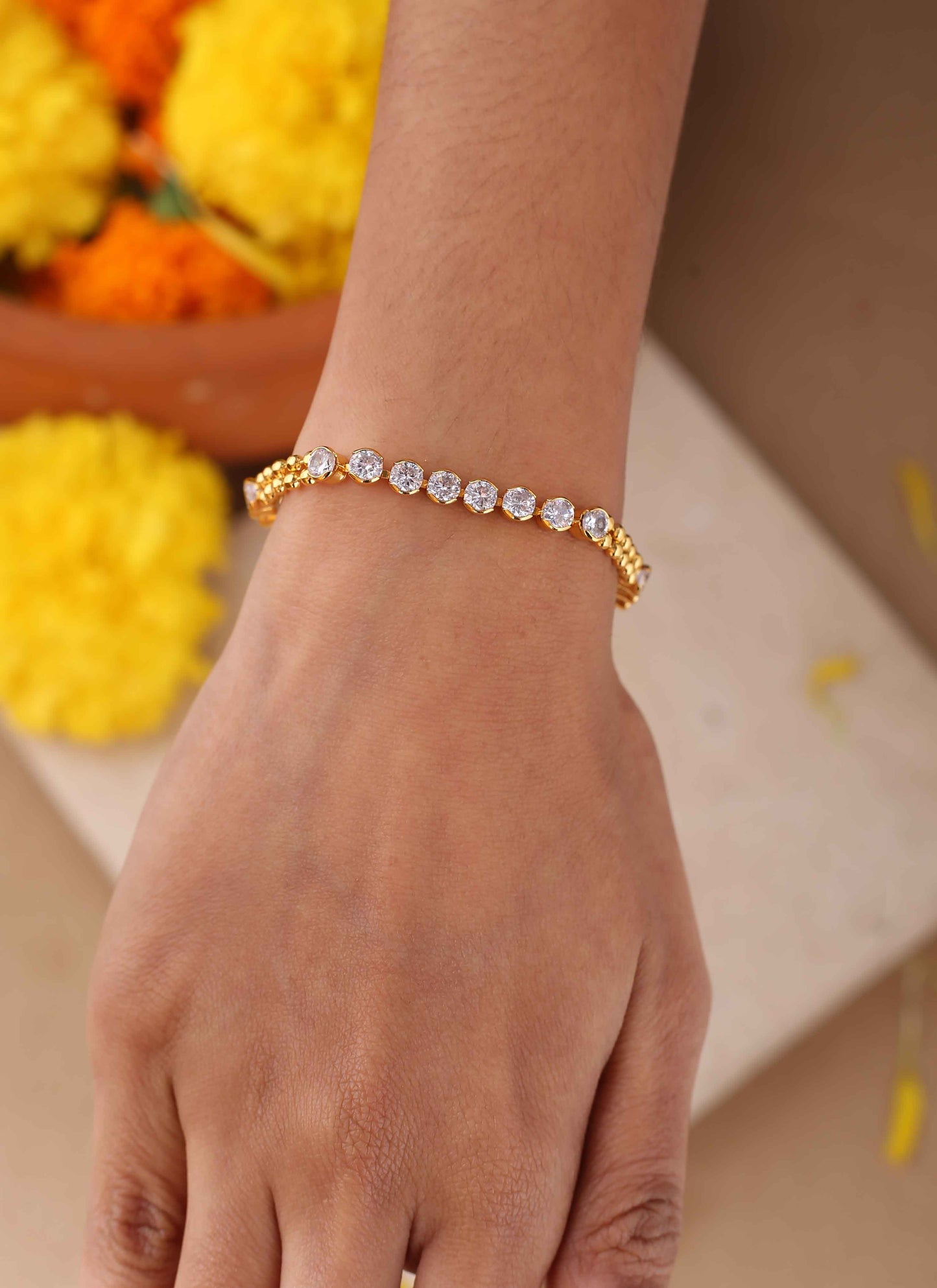 White Gold Plated Bracelet for Wedding
