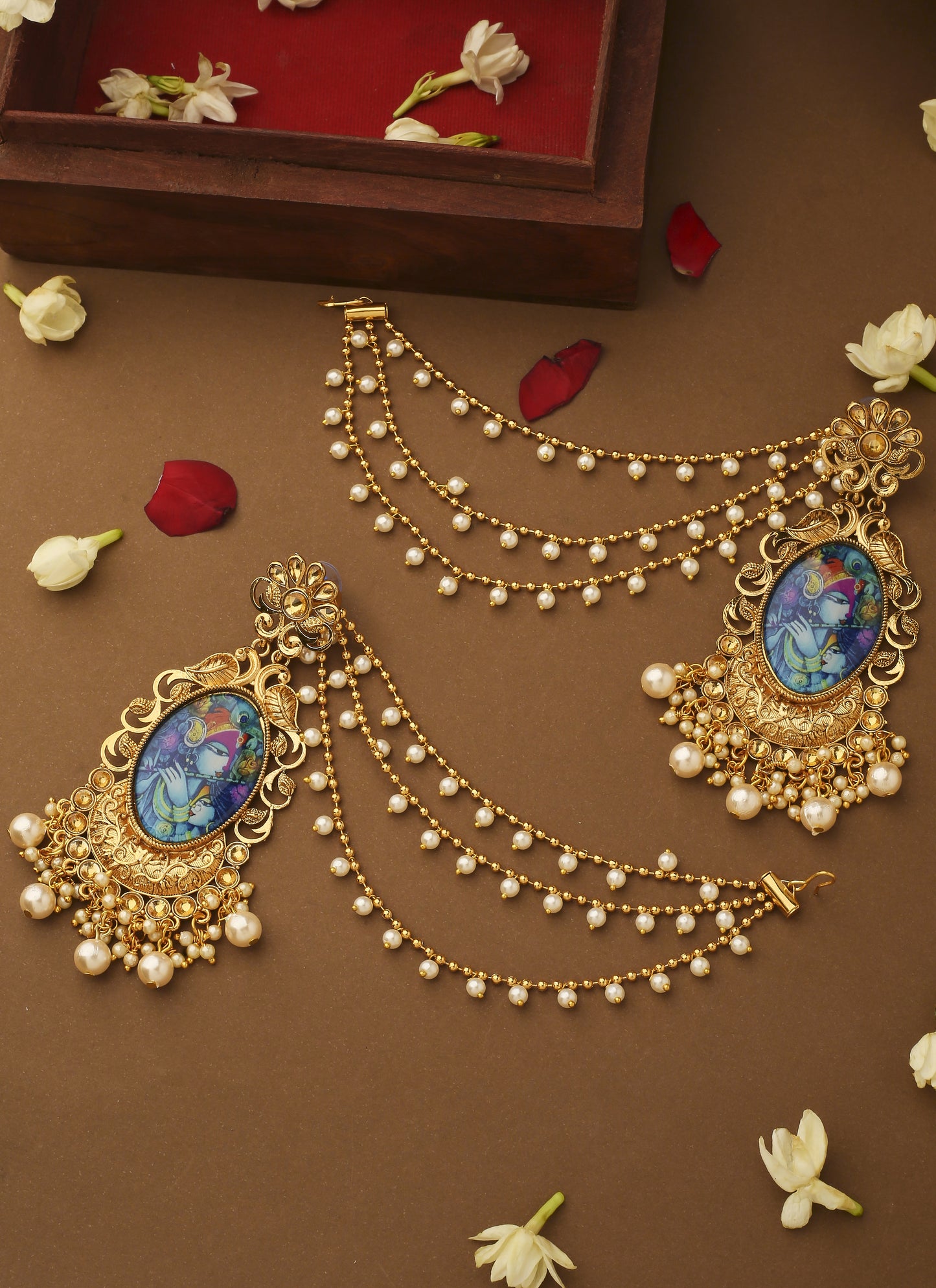 Krishna Motif Ear Chain