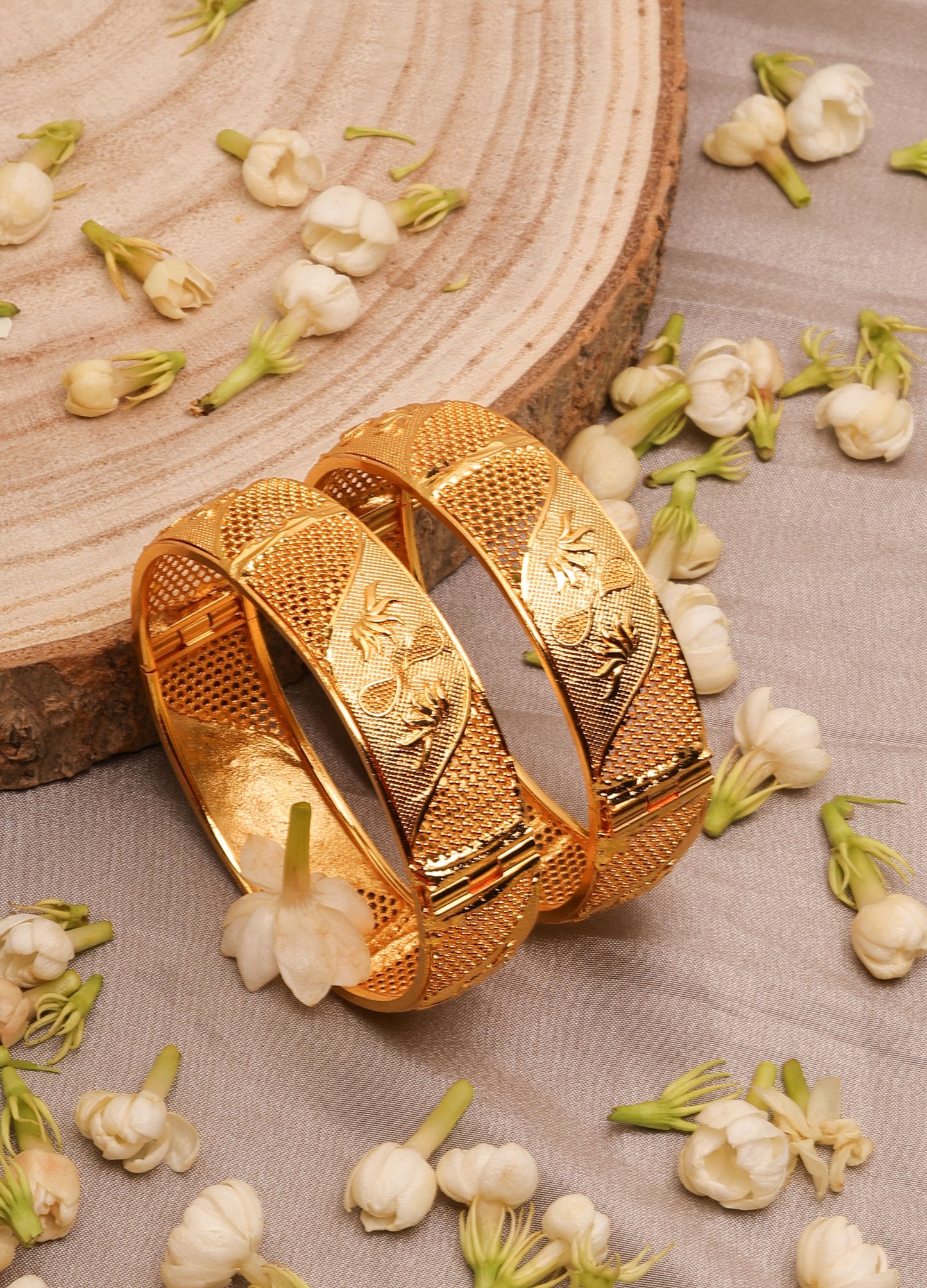 Traditional Gold-Plated Alloy Bangles Set