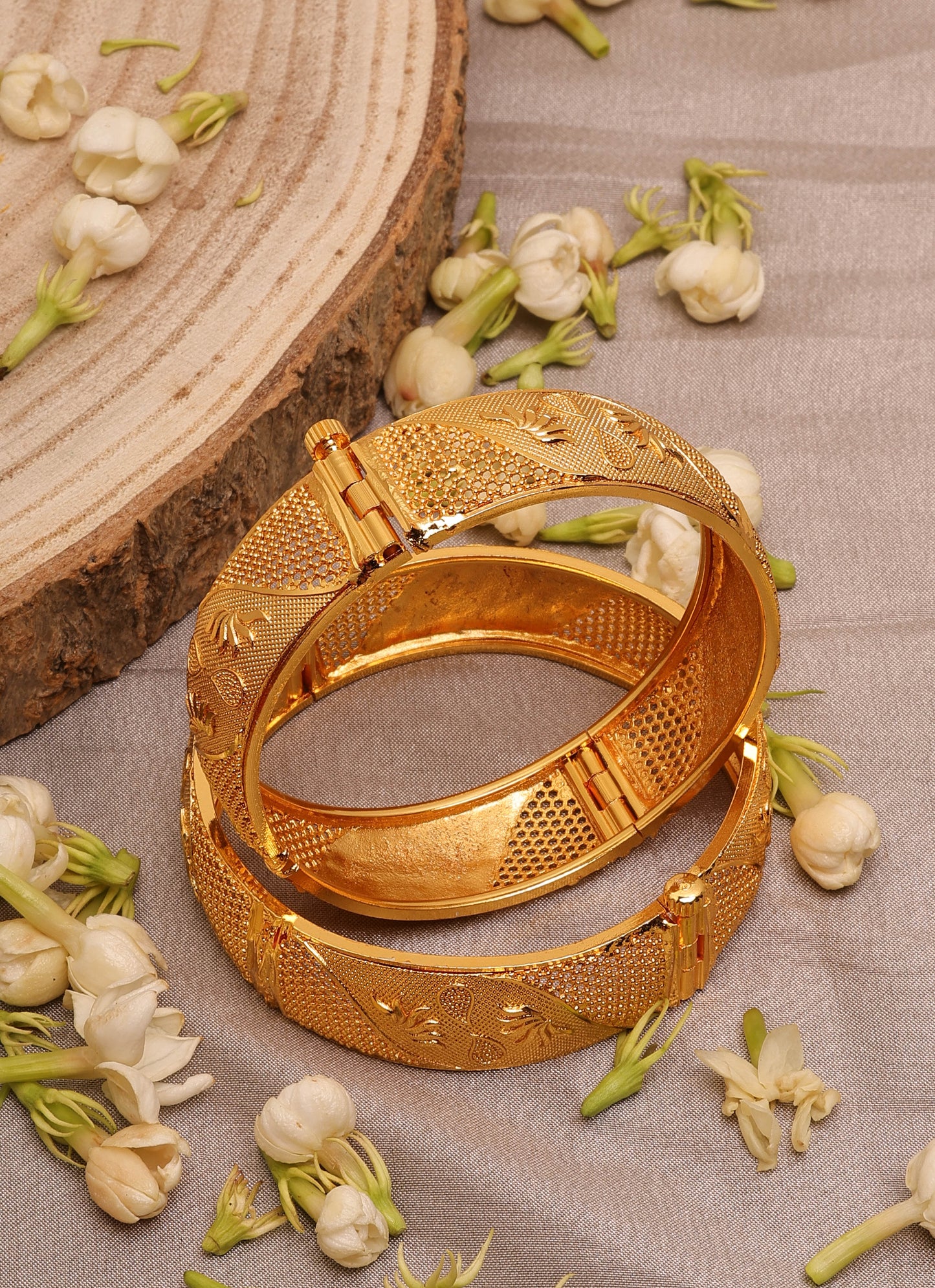 Traditional Gold-Plated Alloy Bangles Set