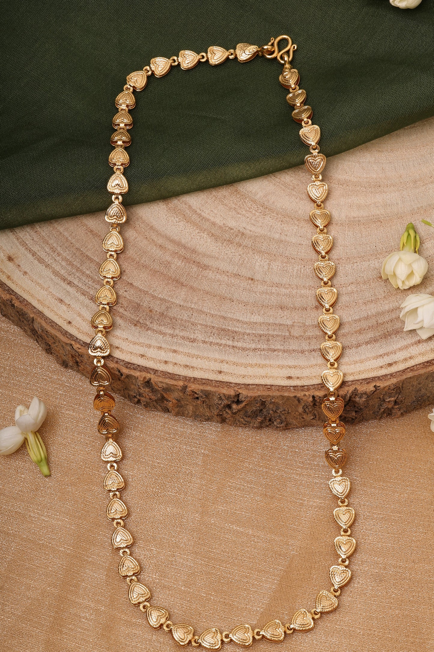 Gold-Plated Heart-Shaped Necklace