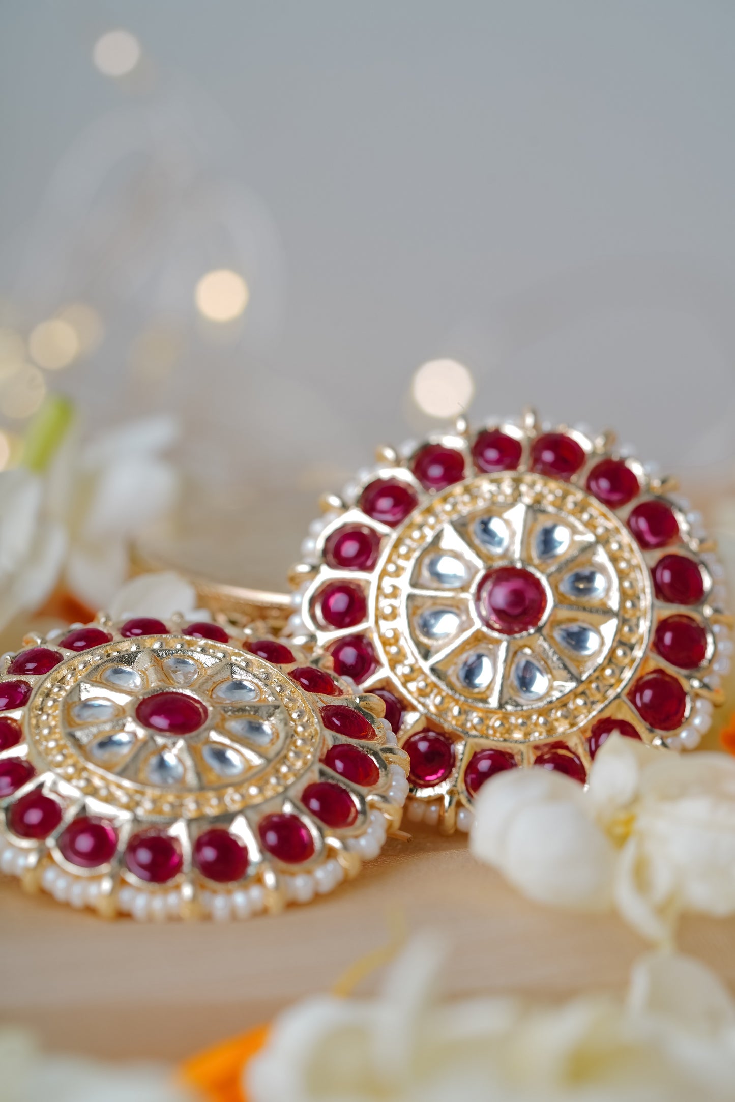 Traditional Gold Plated Stud Earrings