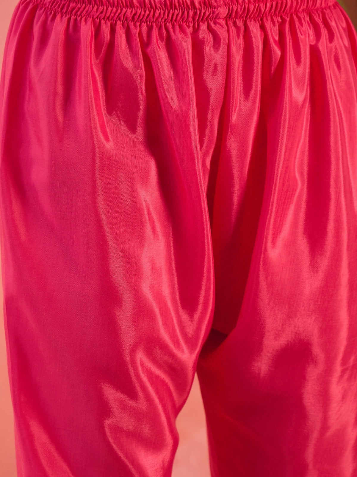 Multicolor Roman Silk Kurta with Bottom and Dupatta