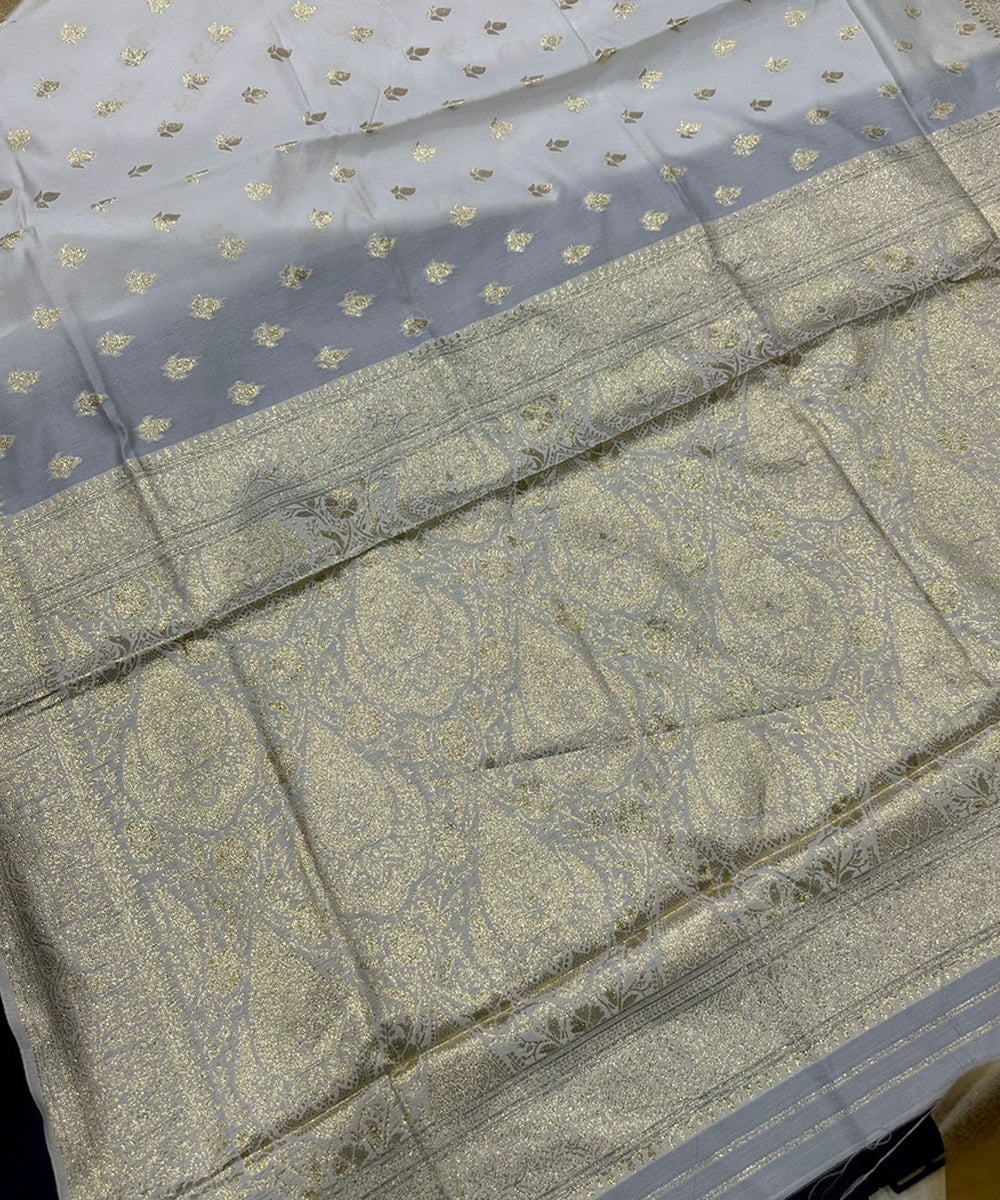 White Queen Soft Lichi Art-Silk Saree