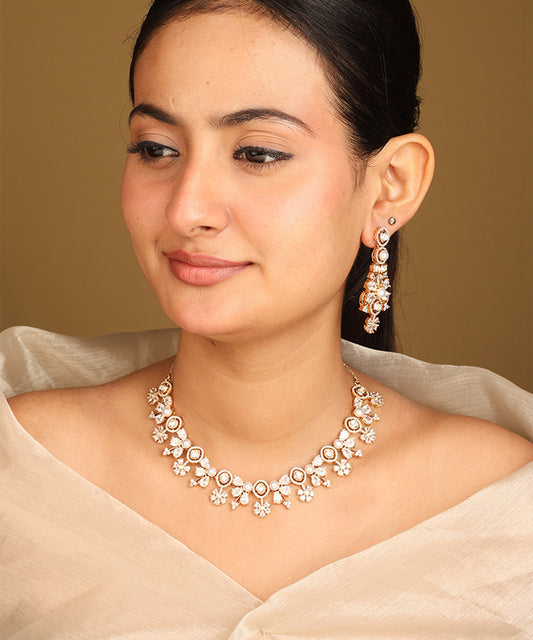 American Diamond Delicate Necklace Set