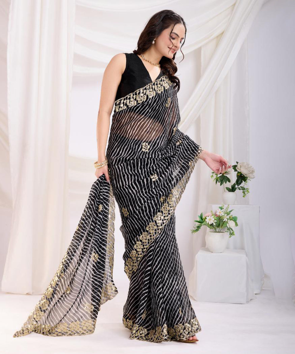 Lehriya Royalty Georgette Saree with Traditional Prints