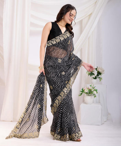 Lehriya Royalty Georgette Saree with Traditional Prints