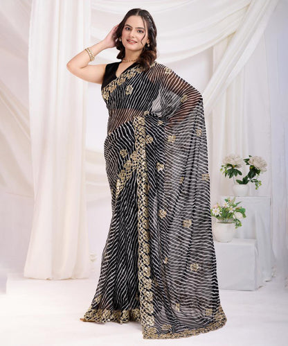 Lehriya Royalty Georgette Saree with Traditional Prints