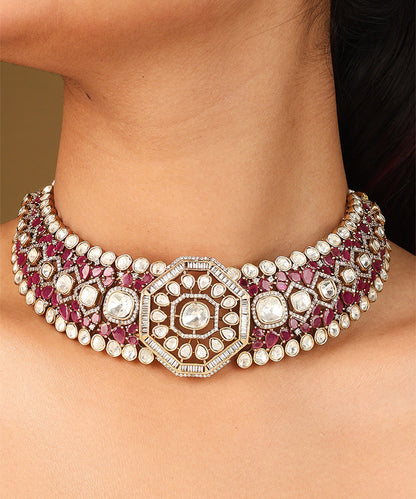 Statement Choker with American Diamond Stones