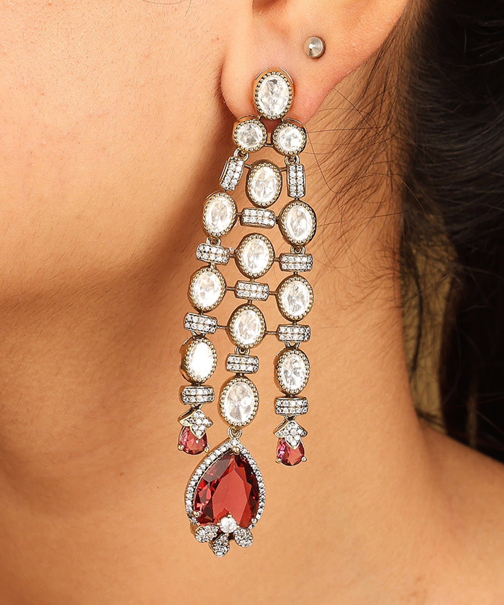 Kundan Necklace Set with Green Accents