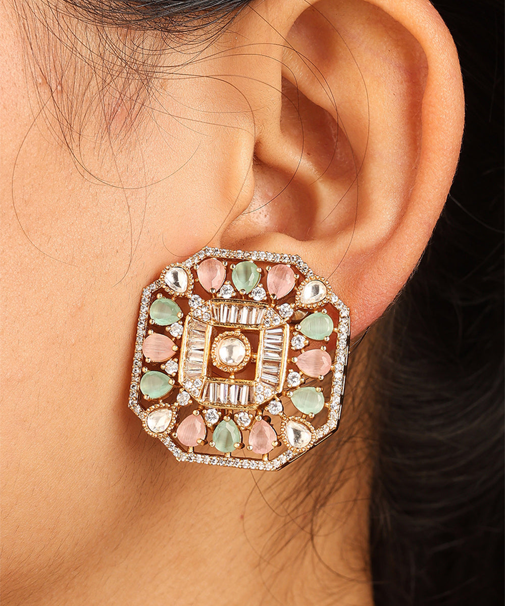 Pastel Kundan Choker Set with Maang Tikka