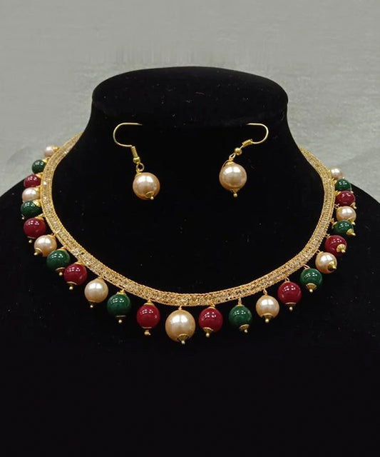 Multicolor Pearl Necklace Sets