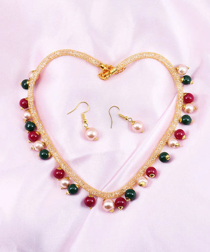 Multicolor Pearl Necklace Sets