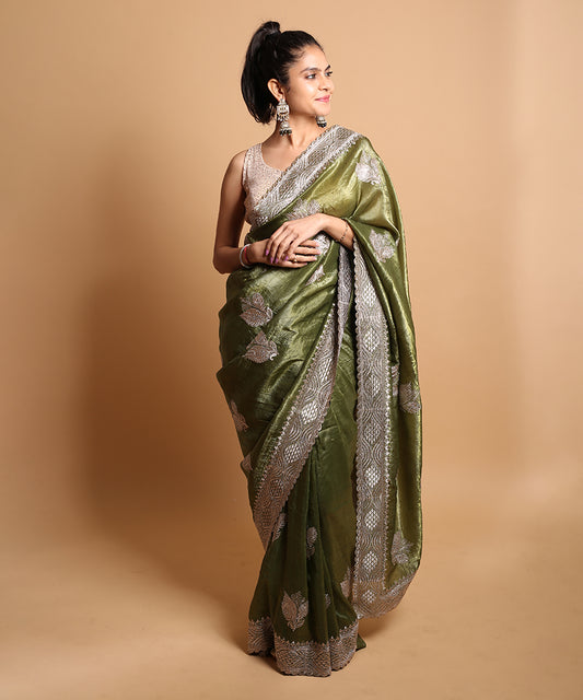 Mehendi Bloom Saree