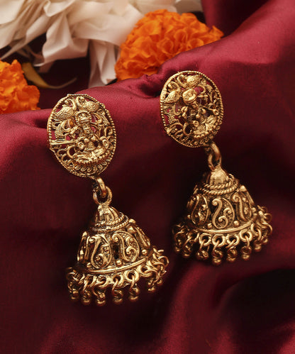 Temple Jewellery Long Statement Necklace with Kari Motif