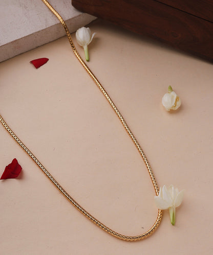 Mugappu Gold Plated Chain with Peacock Pendant