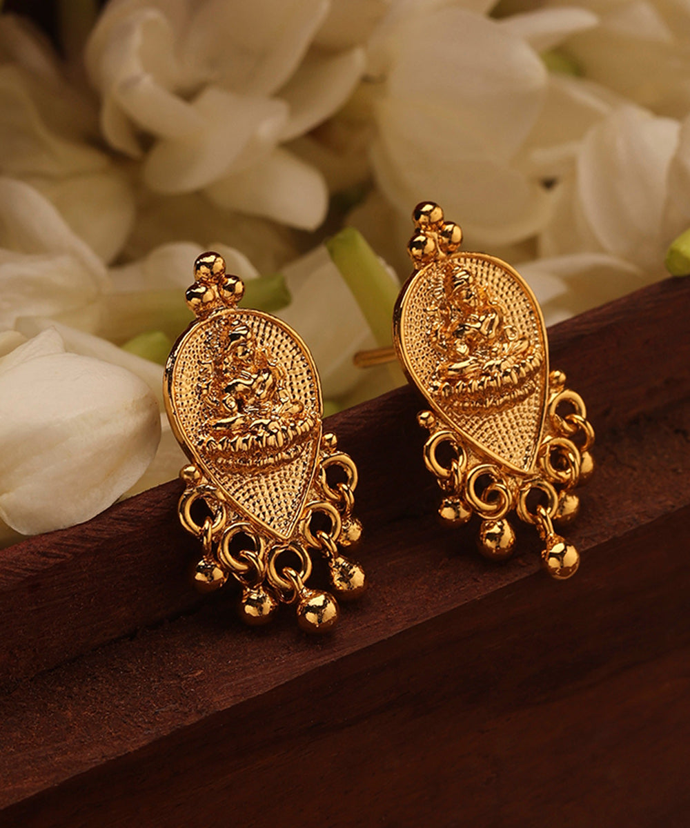 Gold Plated Necklace Set with Laxmi Pendant