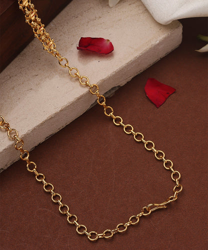 Gold Plated Long Necklace with Swan Pendants and American Diamond Accents