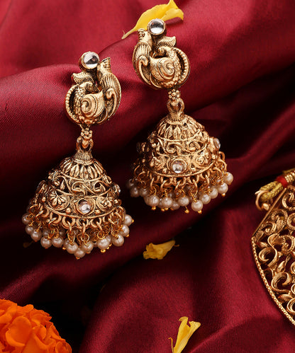 Statement Gold Plated Choker Set with Lakshmi Motif and Intricate Designs