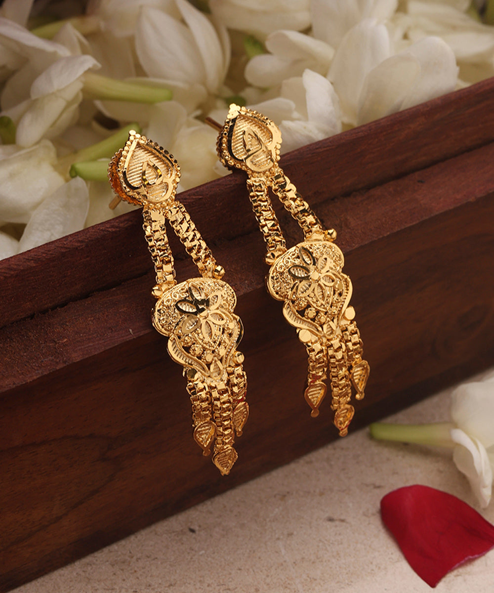 Gold Plated Choker with Floral Designs