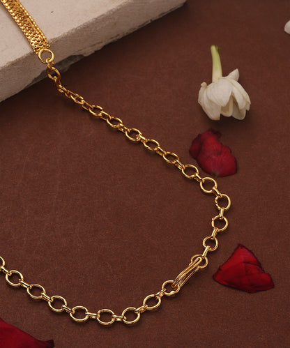 Gold Plated Long Necklace Set with Kari Accents