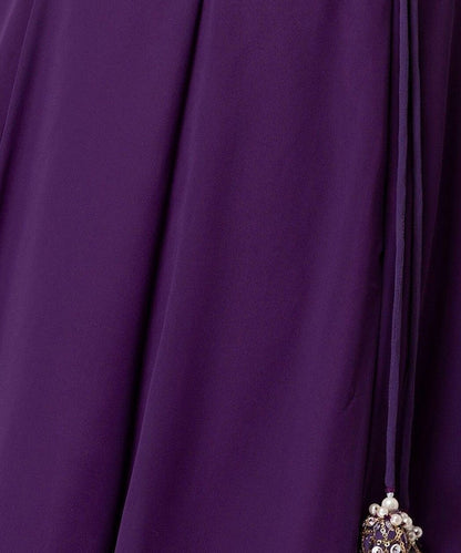 Lehenga Choli Purple Georgette Party Wear with Sequins Choli Unstitched
