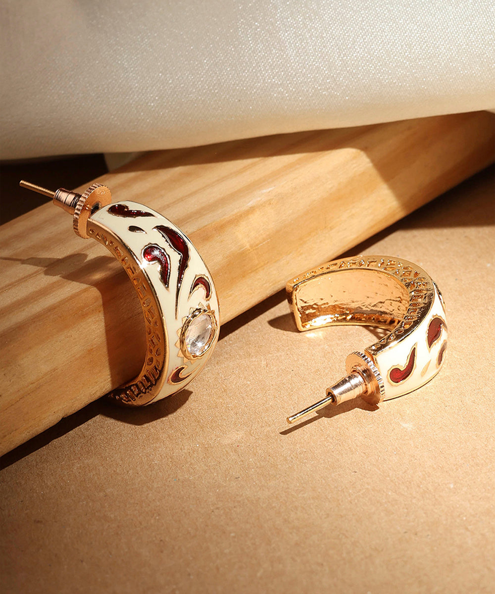 Meenakari Hoop Style Earrings
