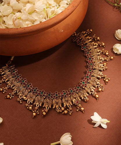 Gold Plated Temple jewellery Necklace Set