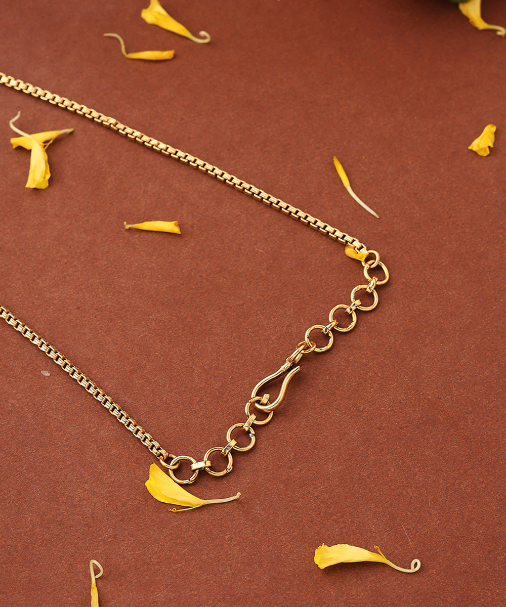 Gold Plated Necklace Set with Lakshmi Pendant