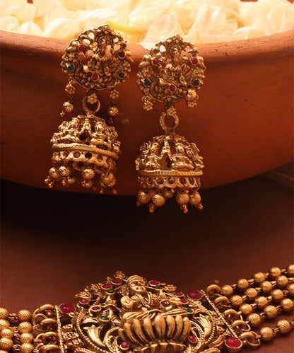 Temple jewellery Choker with Laxmi Pendant