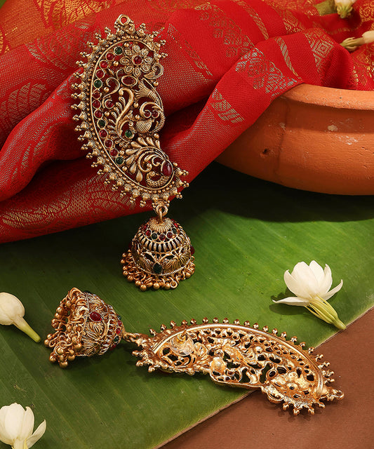 Gold Plated Temple Style Ear Cuff