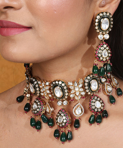 Kundan Stones Choker with Jaipur Jadau Work