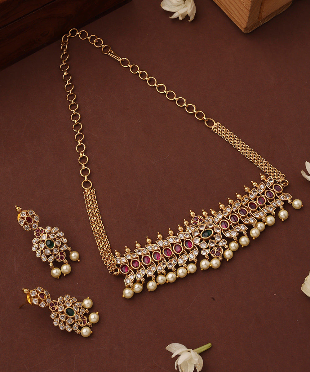 Stone Studded South Indian Style Choker