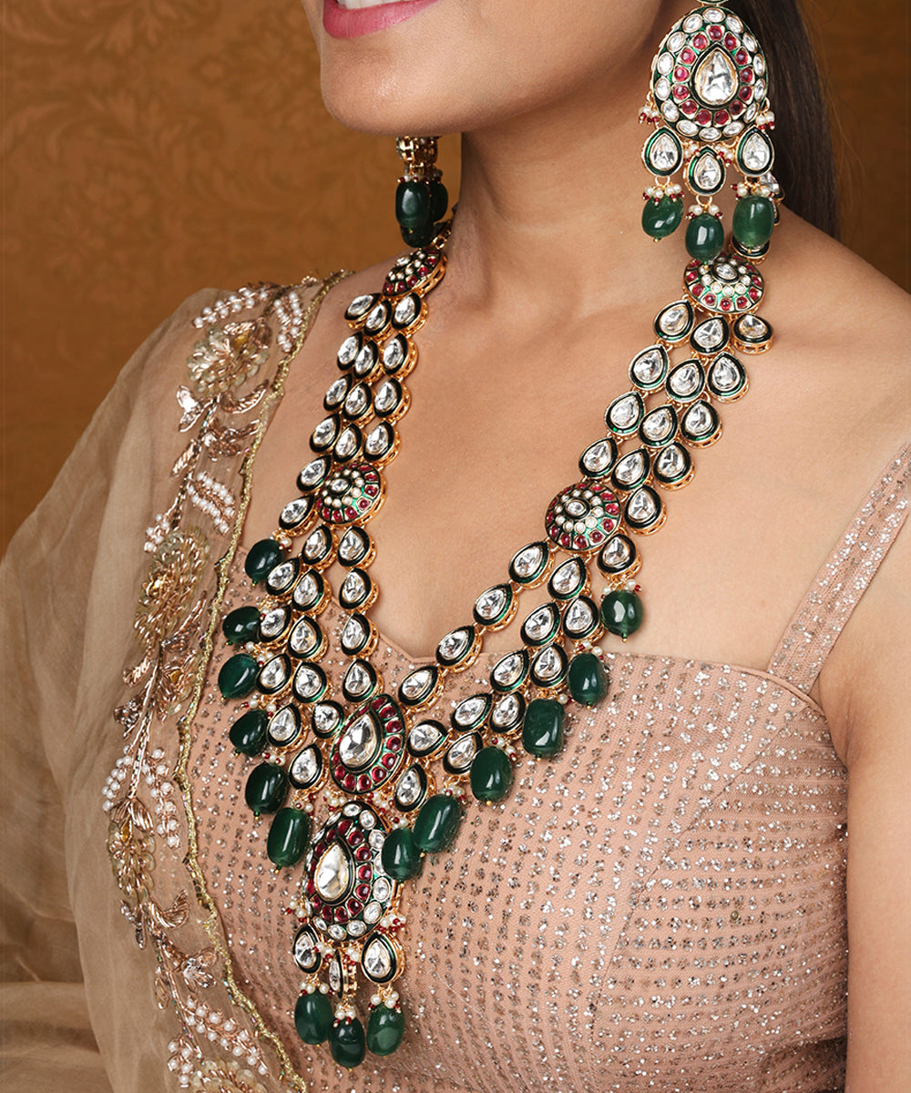 Maharani Haar with Jaipur Jadau Work and Kundan Stones