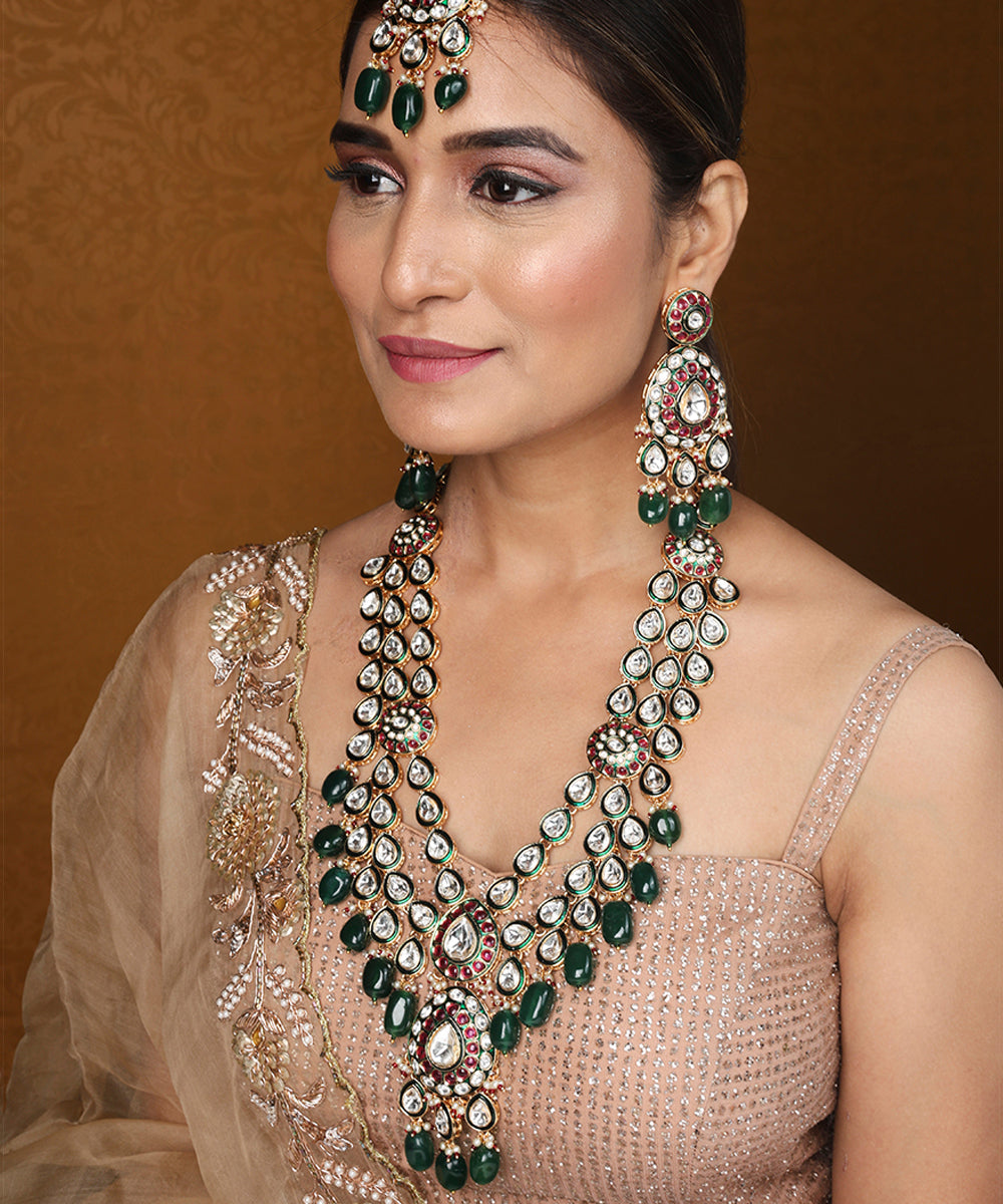 Maharani Haar with Jaipur Jadau Work and Kundan Stones