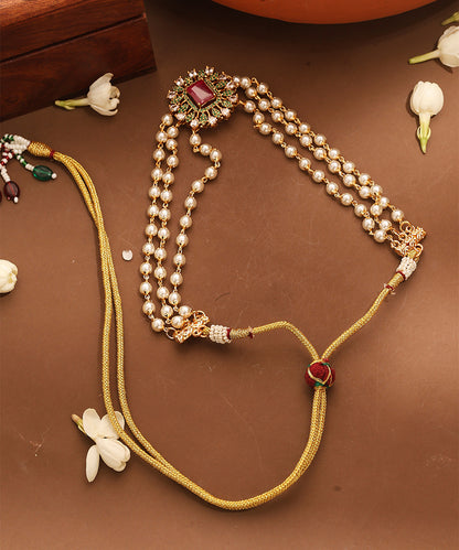 Pearl Choker with American Diamond Pendant