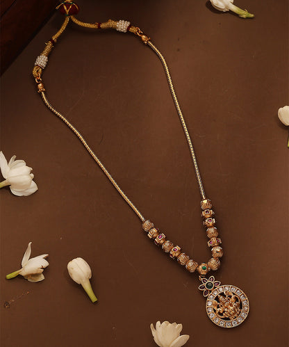 Laxmi Motif Pendant Necklace with Ball Chain