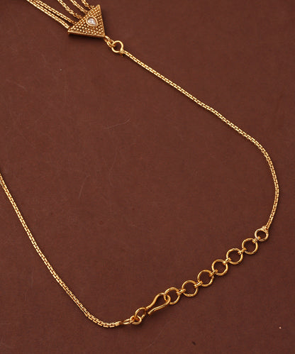 Five Layer Necklace Set with Round Pendants and White Stones