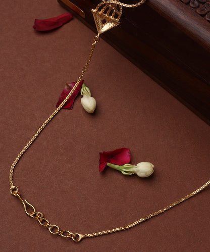 Five Layer Necklace Set with Round Pendants and White Stones