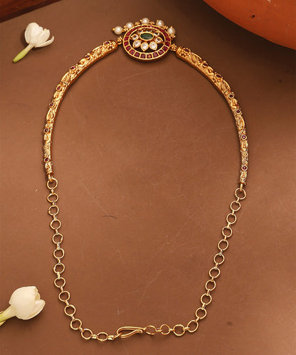 Minimalistic Gold Plated Choker with Kemp Necklace
