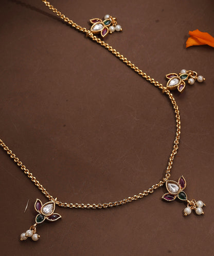 Minimalistic Lotus Motif Chain