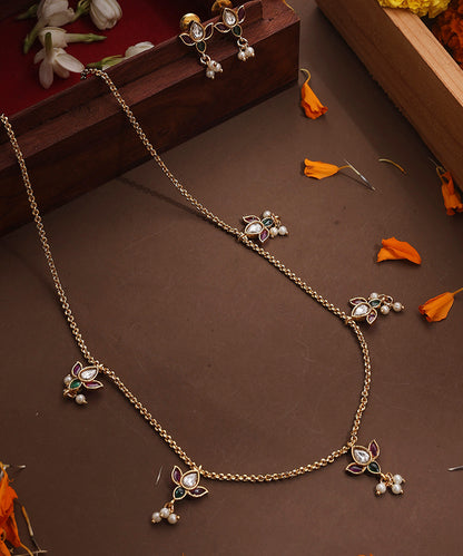 Minimalistic Lotus Motif Chain