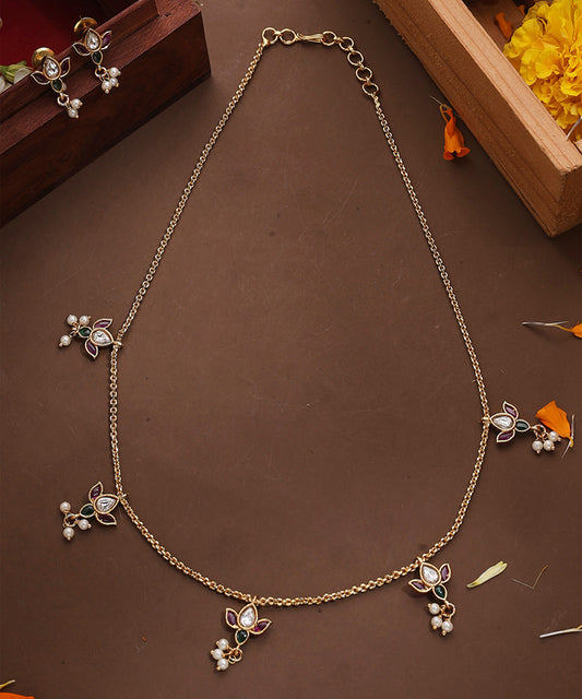 Minimalistic Lotus Motif Chain