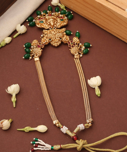 Temple Necklace Set with Laxmi Motif Pendant